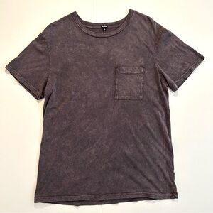 Monrow Stone Wash Relaxed Pocket T-Shirt - Size L - Short Sleeves - Mens